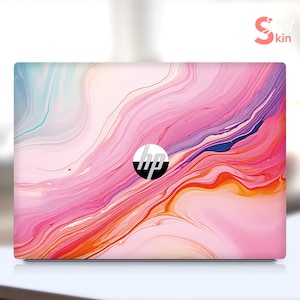 Hp Computer Cover, Personalized Colorful Blooming Abstract Design Vinyl Decal for Spectre Envy Pavilion Victus Omen Zbook Elite Probook