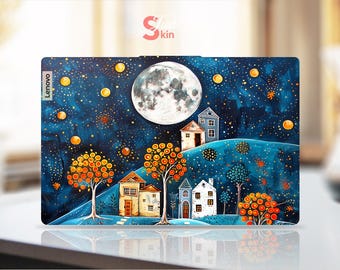 Pegatina de vinilo personalizable con diseño de Village para Lenovo Computer Protective Skin para Legion Yoga Thinkpad Thinkbook Ideapad Series
