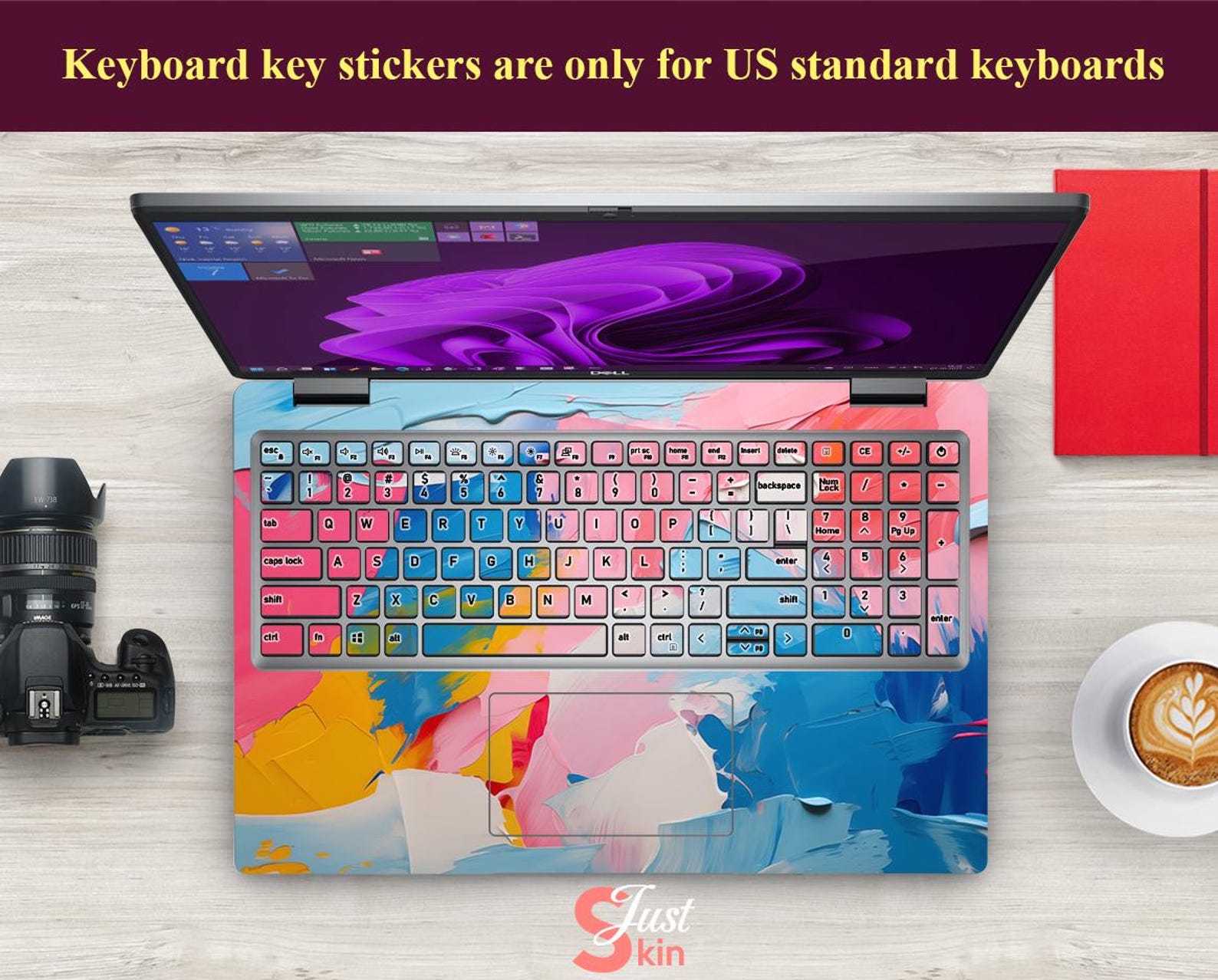 HP Computer Decal Custom Color Oil Painting Pattern Gift Vinyl Decal ...