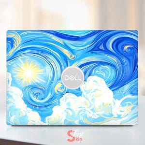 Dell Laptop Hülle Blaue Wolke Muster Personalisierte Geschenk Vinyl Aufkleber für Inspiron Vostro Precisio Taschen