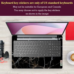 Funda para portátil, accesorios Lenovo, calcomanía de vinilo de diseño fresco negro personalizada para Legion Yoga Thinkpad Thinkbook Ideapad Series imagen 5