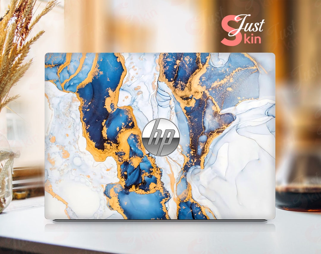 Hp Laptop Skin, Elitebook 840 Art , Personalized Blue Marble Texture ...