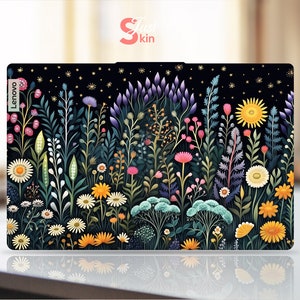 Legion Skin, Black Plant Design, Personalized Gifts For Him, Customizable Vinyl Decal For Legion Yoga Thinkpad Thinkbook Ideapad Series