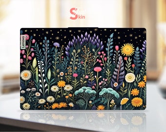 Legion Skin, Black Plant Design, Personalized Gifts For Him, Customizable Vinyl Decal For Legion Yoga Thinkpad Thinkbook Ideapad Series