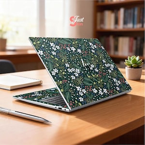 Alienware 16X Dark Botanical Garden Laptop Skin  Legion 5 15IPH11 Forest Vinyl Wrap Elegant Nature-Inspired Decal for MacBook HP Dell Asus