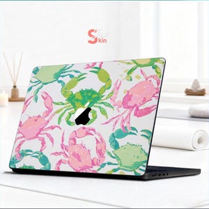 Lenovo Stickers V15 Gen 4 Hp Notebook 15.6 Skin Personal Laptop Decals Crab Hand-Painted Vinyl for Macbook Dell Latitude Yoga Elitebook