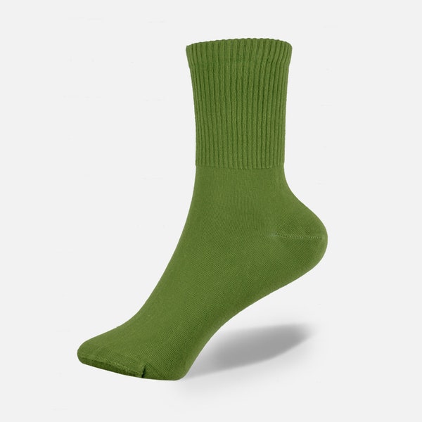 Grüne Socken aus Baumwolle für Damen und Herren in grün aus 100% Kammwolle im 3er oder 6er Pack | bunte und klassische Socken