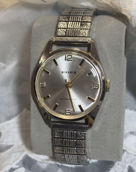 Vintage Monarch Antimagnetic Swiss Made Manual Wind Watch