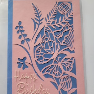 Carte anniversaire papillon