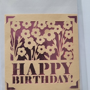 Carte anniversaire fleur 1