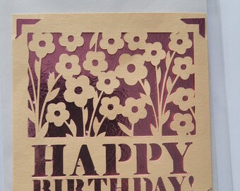 Carte anniversaire fleur 1