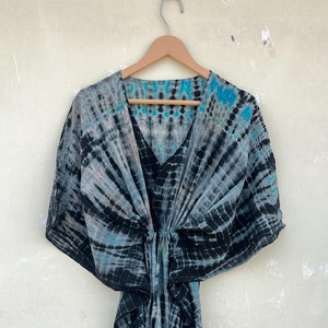 Beautiful Hand Dyed Tie Dye Kaftan, Kaftan For Women&#39;s, Beach Wear Kaftan, Swimsuit Wrap Up, Resort Wear Kaftan, Bridesmaid Kaftan