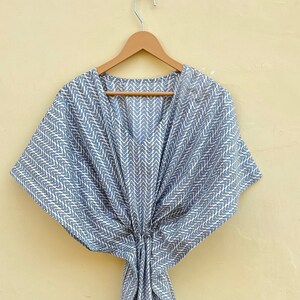 Indian Kaftan, Hand Block Printed Cotton Kaftan, Beach Cover up, Floral Kaftan, Long Cotton Kaftan, Boho Summer Fashion Sleepwear Kaftan