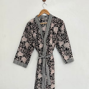 100% Cotton kimono Robes, Pure cotton Kimono, Block Print Cotton Kimono, Festival Clothing, Kimono Kaftan, Oriental Robe, Women&#39;s robes