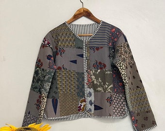 Cotton Indian Assorted Patchwork Frida Kantha Jacket, Indian Handmade  Kantha Quilted Jacket, Short, Boho Kantha Coat, KJ-350 - Etsy Singapore