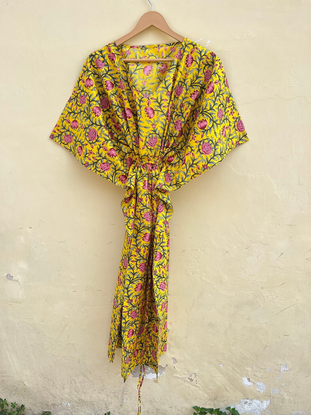 Cotton Kaftan Indian Floral Kaftan Long Kaftan Dress for to Etsy