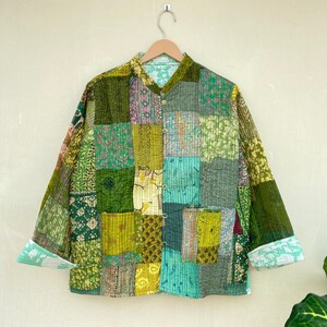 Cotton Patchwork Jacket, Reversible Jacket For Women, Summer Winter Wear, Quilted Patchwork Coat, Bohemian Style Jackets, Bridesmaid Jacket