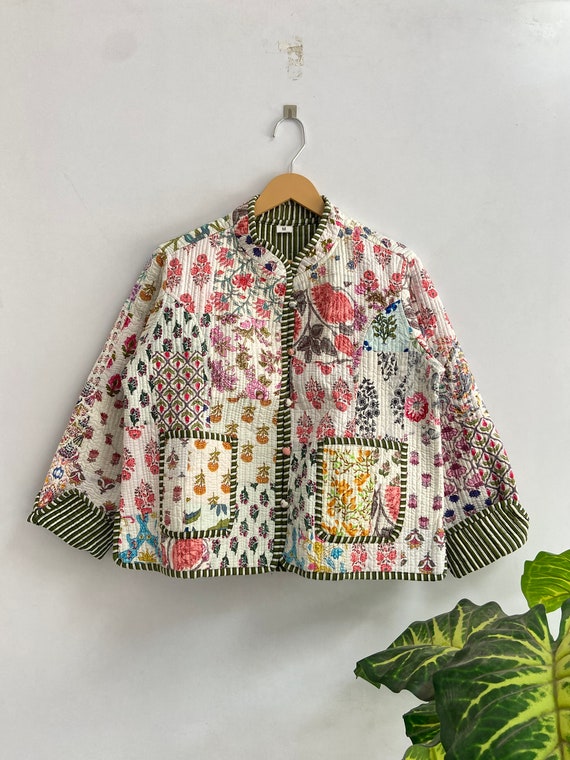 Patchwork Cotton Quilted Jacket Bohemian Winter Wear Coat