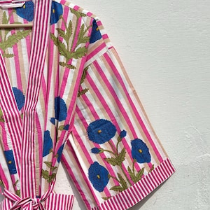 100% Cotton Kimono Robes Beautiful Cotton Kimono Dress Indian Floral Cotton Kimono Bridesmaid Gifts Bestseller Gifts For Her/Him Loungewear