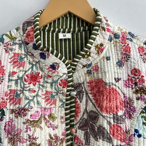 Patchwork Cotton Quilted Jacket Bohemian Winter Wear Coat Reversible ...