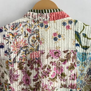 Patchwork Cotton Quilted Jacket Bohemian Winter Wear Coat Reversible ...