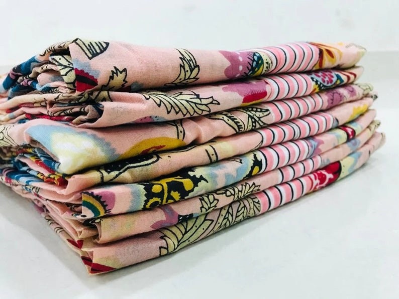 Cotton Kimono Robe, Floral Block Print Dress, Beach Cover up Long Robe ...