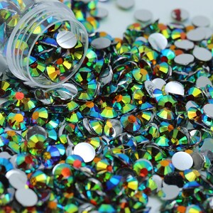 Dark Siam AB Resin Rhinestones, Non-Hotfix, Flatback 1000 pcs, Choose Size: 2mm, 3mm, 4mm, 5mm or 300pcs 6mm
