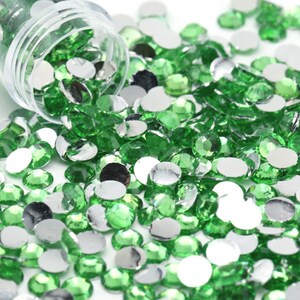 LT Peridot Resin Rhinestones, Non-Hotfix, Flatback 1000 pcs, Choose Size: 2mm, 3mm, 4mm, 5mm or 300pcs 6mm