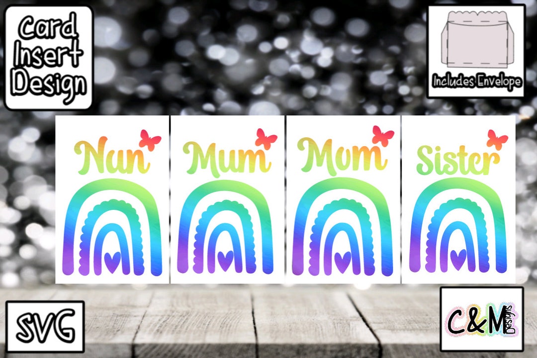 Birthday SVG Birthday Card Card Insert SVG Includes Envelope SVG Mom ...