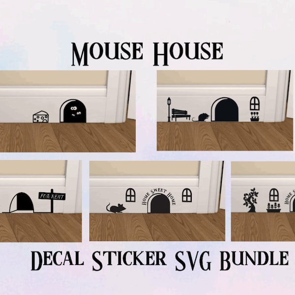 Mouse House | Mouse House Decal | SVG | Mouse Vinyl | Skirting Decoration | Decorative Vinyl | Children Fun Craft | SVG