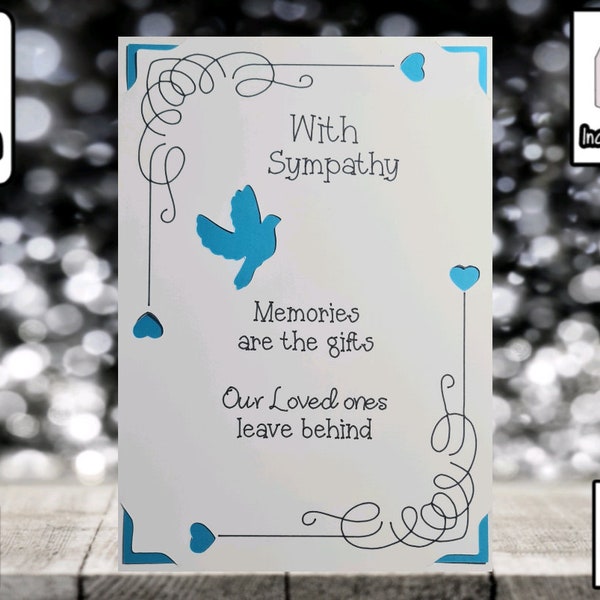 With Sympathy | SVG | Sympathy Card | Pop Up Card | Card Insert | SVG | Card Making | 3D Card | Card Template | Includes Envelope.