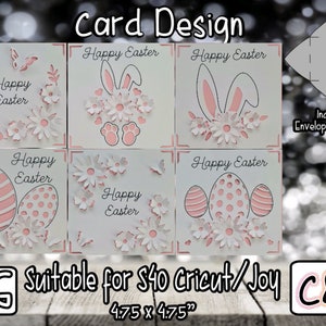 Easter Insert Card | Easter Card  | Cricut S40 | Joy Compatible | Easter Card | Happy Easter Card Insert | Easter Card | SVG | Bundle