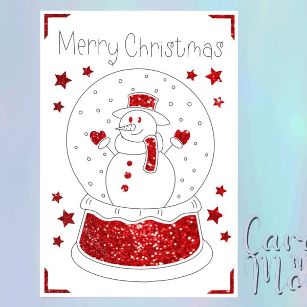 Christmas Card | Christmas card template | Christmas insert Card | Draw and Cut Card | SVG | Paper cutting | Christmas card svg