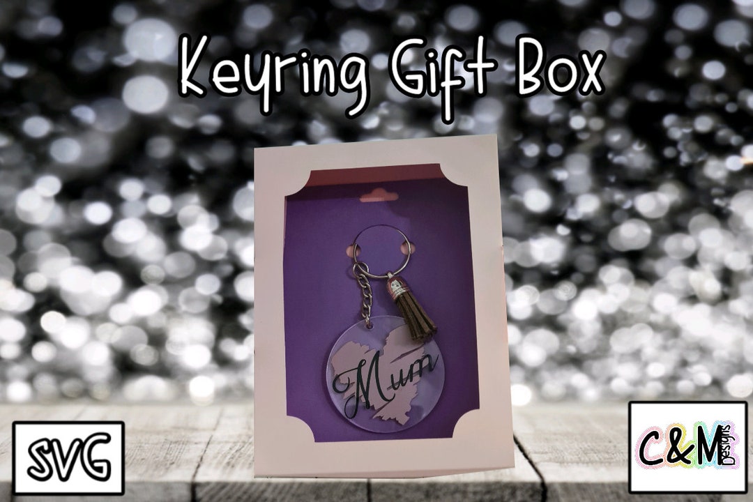 Keyring Gift Box Display Box SVG Rectangle Box Keyring Keyring Holder Keyring Box SVG Digital