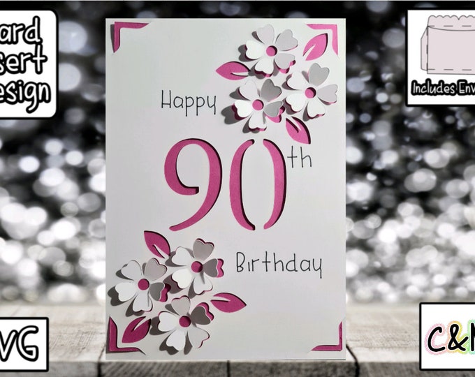Printable 90th Birthday Card Congratulations Ninety Balloon Birthday ...