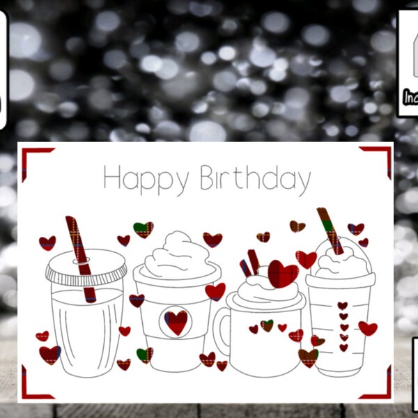 Coffee Birthday Card - Etsy