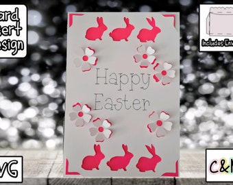 Easter Insert Card | Easter Card Template | Cricut | Joy Compatible | Easter Card | Happy Easter Card Insert | Easter Card | SVG