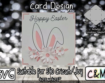 Easter Insert Card | Easter Card Template | Cricut S40 | Joy Compatible | Easter Card | Happy Easter Card Insert | Easter Card | SVG