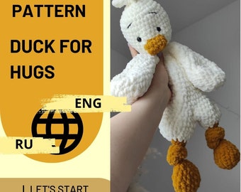 Easy duck crochet pattern | Amigurumi Duckling| Comforter blanket | Children's Gift | Kawaii | Digital PDF | Baby Gift