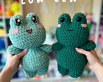 Modèle au crochet grenouille basse couture | Joli modèle au crochet amigurumi | peluche grenouille | Patron au crochet
