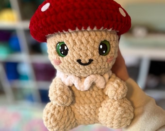 Modèle au crochet Mushroom Boy - Modèle au crochet Amigurumi | Joli petit garçon aux champignons |