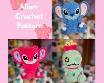 Alien trio- Crochet Pattern