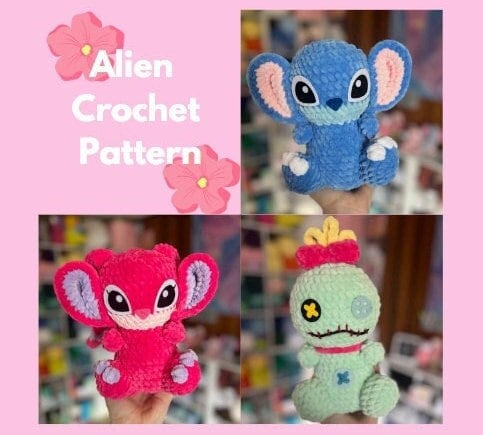 Alien trio- Crochet Pattern
