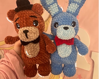 Bow Tie Bunny and Bear- crochet pattern