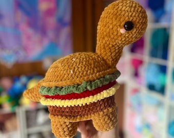 Brent the burgersaurus- low sew crochet pattern