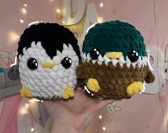 NO SEW penguin and mallard duck pattern - Sinatra the penguin and Soos the mallard duck crochet pattern