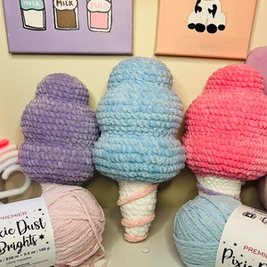 No sew Cotton candy Crochet amigurumi pattern pdf