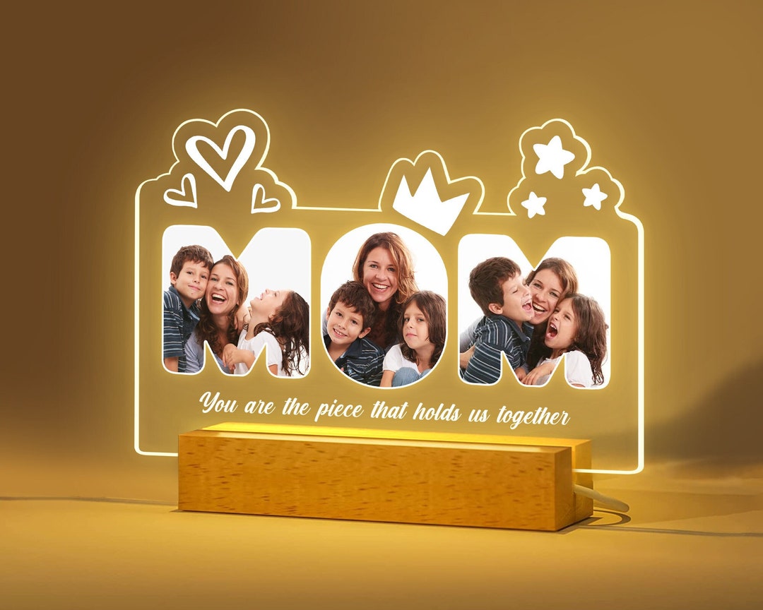 Personalized Mother Led Lamp - Up to 4 Kids - Gift Idea For Mother's Day - We Love You main image 0