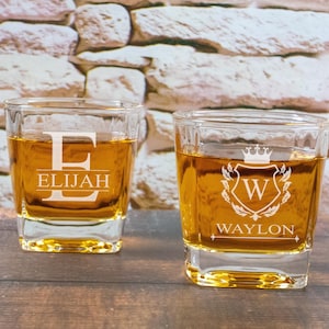 Personalized Bourbon Glasses | Rocks Glasses | Engraved Whiskey Glass | Bourbon Lover ...