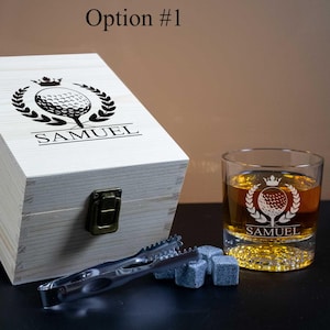 Golf Whiskey Glass with Golf Ball Shaped Bottom | Golfer Gift for Men